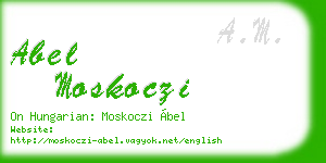 abel moskoczi business card